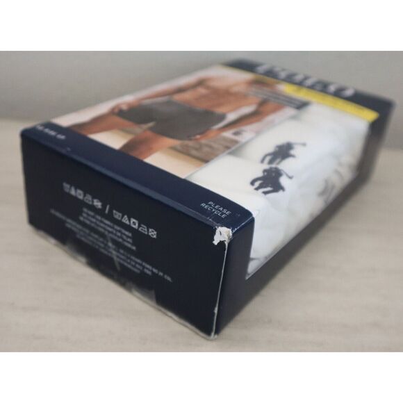 Polo Ralph Lauren NCBBP3 Men's Sz XL White 3-pk Classic Fit Cotton Boxer Briefs - Picture 3 of 4